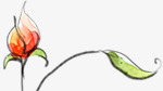 手绘红色花朵装饰韩式png免抠素材_88icon https://88icon.com 红色 花朵 装饰