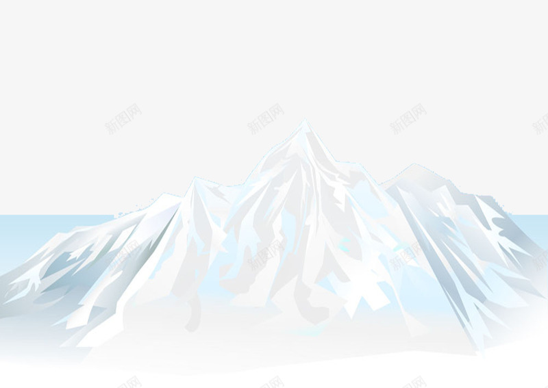 唯美生活png免抠素材_88icon https://88icon.com 寒冷 绘画 艺术 雪山 高山云海