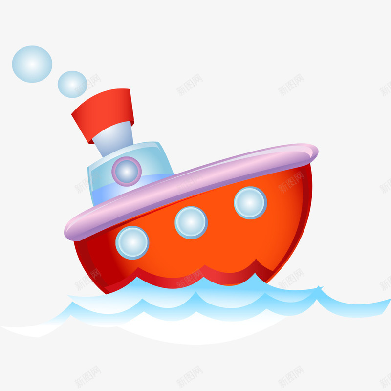 卡通游轮玩具样式png免抠素材_88icon https://88icon.com 卡通 样式 游轮 玩具