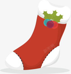圣诞节装礼物的袜子素材