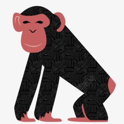 卡通创意猴子动物矢量图素材