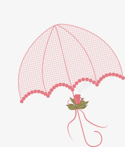 卡通手绘粉色公主洋伞矢量图素材