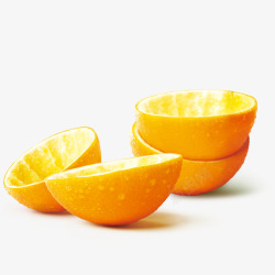 吃完的半圆橙子素材
