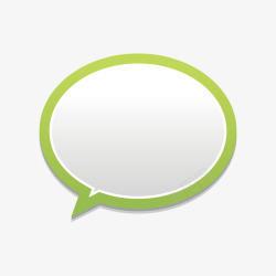 绿色圆形对话框素材