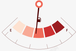 红色渐变智能燃油表矢量图素材