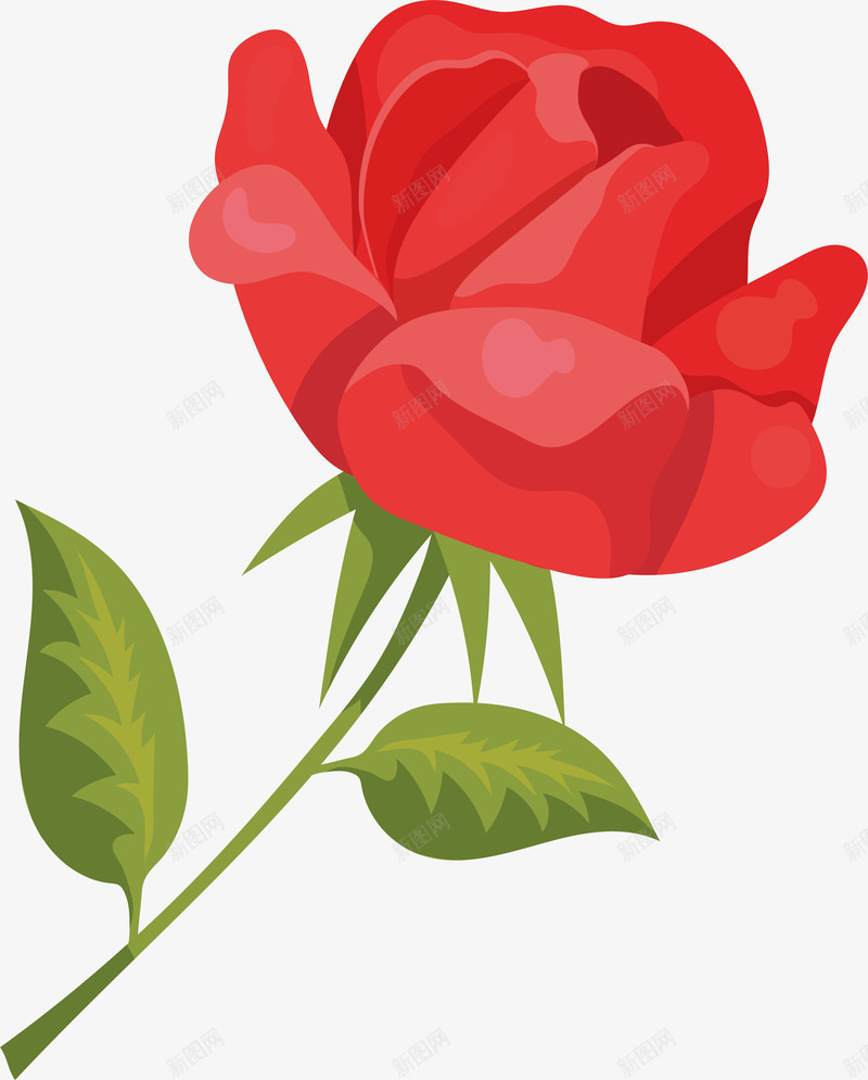 精美红色玫瑰花朵矢量图ai免抠素材_88icon https://88icon.com 卡通 玫瑰 玫瑰花朵 红色 红色玫瑰 花朵 矢量图
