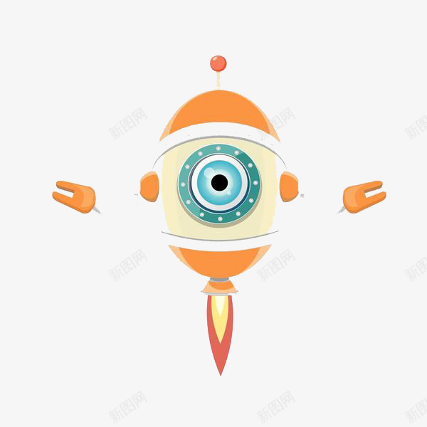 手绘抽象卡通机器人png免抠素材_88icon https://88icon.com 人工智能 大眼睛 小型机器人 独眼 科学 自动化机器人 黄色