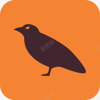 草食性动物乌鸦图标图标