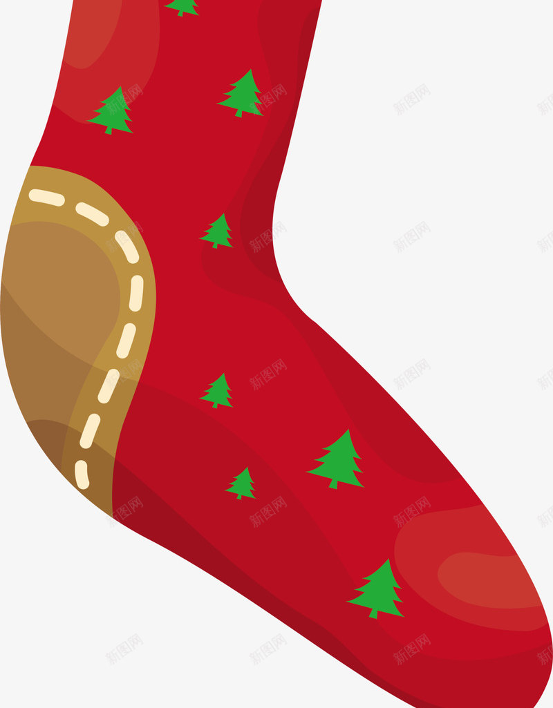绿色圣诞树袜子png免抠素材_88icon https://88icon.com 卡通袜子 圣诞树 圣诞袜 清新袜子 绿色袜子 装饰图案