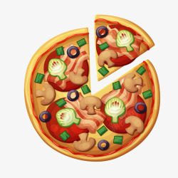 圆形披萨美食素材