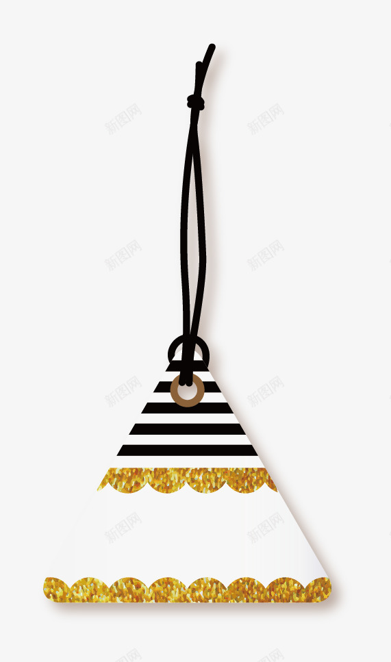 潮流吊牌png免抠素材_88icon https://88icon.com 三角形 吊牌 白色