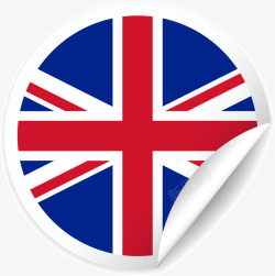弯角的英国旗子图素材