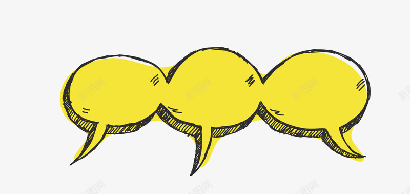 黄色对话框矢量图eps免抠素材_88icon https://88icon.com 对话框 手绘 文本框 矢量对话框 黄色对话框 矢量图