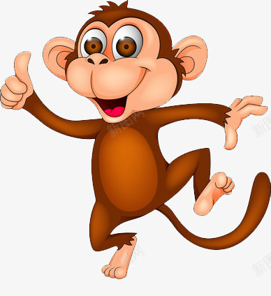 一只欢快跳跃的卡通小猴子png免抠素材_88icon https://88icon.com 卡通 小猴子 欢快 水彩 跳跃