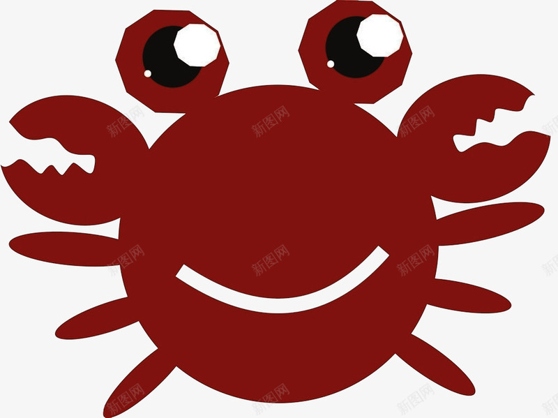 卡通螃蟹png免抠素材_88icon https://88icon.com 可爱卡通蟹 爬行动物 红色素材 螃蟹卡通图