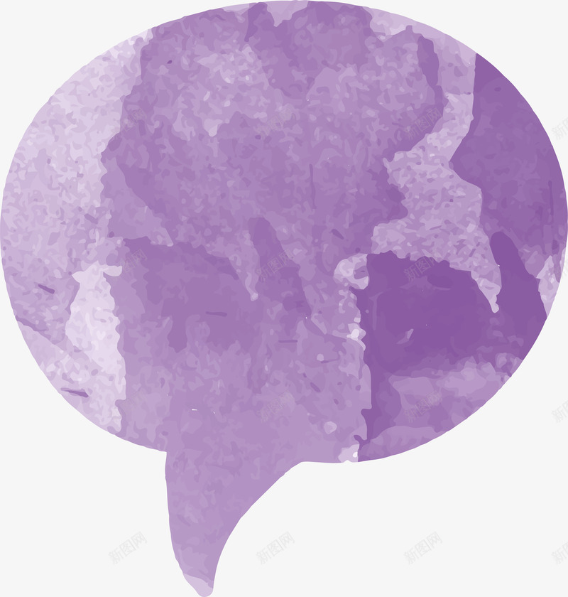 紫色浪漫水彩对话框png免抠素材_88icon https://88icon.com 对话框 手绘 浪漫 清新水彩 矢量图案 紫色 边框