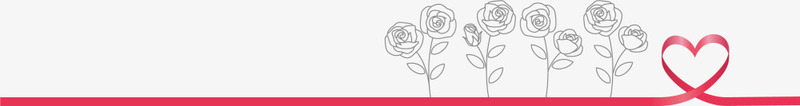 红色花朵爱心绸带png免抠素材_88icon https://88icon.com 心形缎带 植物 爱心绸带 花丛 花朵 装饰图案 鲜花
