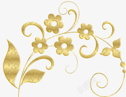 金黄花纹装饰素材