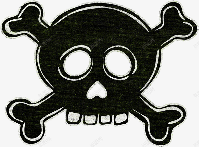 黑色骷髅头png免抠素材_88icon https://88icon.com 恐怖 海盗 设计素材 骷髅