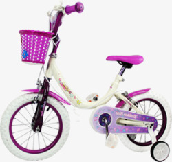 紫色公主单车促销素材