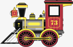 装饰插图蒸汽式老火车素材