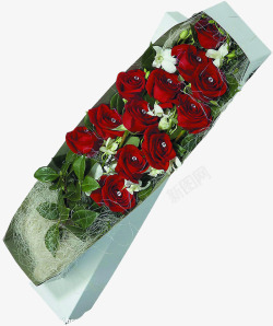 鲜花礼盒红色玫瑰花素材