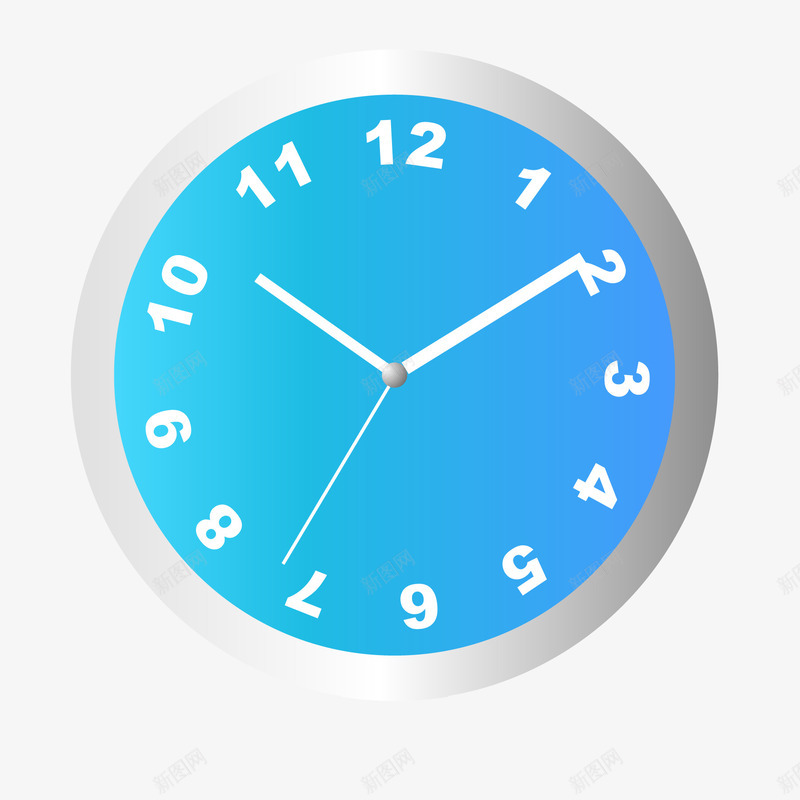 圆形的时钟矢量图ai免抠素材_88icon https://88icon.com 卡通 圆形 时刻 时钟设计 时间 蓝色 矢量图