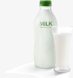 牛奶瓶奶杯实拍素材
