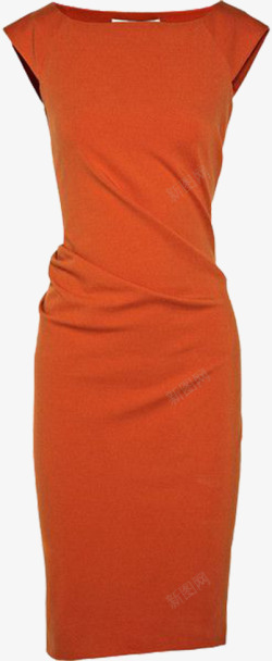 女式晚礼服橙色礼服高清图片