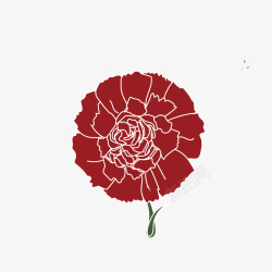 红玫瑰手绘素材