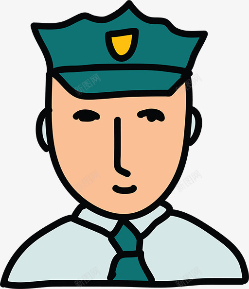 警察叔叔png免抠素材_88icon https://88icon.com 帽子 绿色 警察叔叔 领带