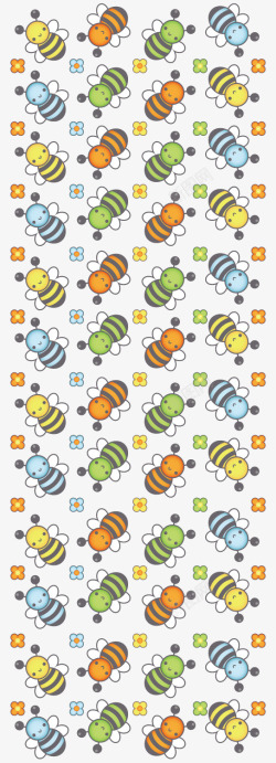 手绘蜜蜂背景装饰矢量图素材