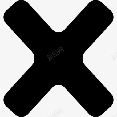 木制十字架圆形的黑色十字架图标图标