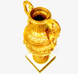 古典花瓶金杯金色欧式花瓶素材