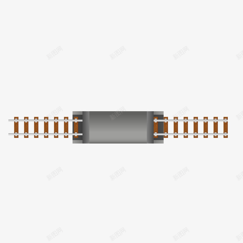 一段火车枕木铁轨矢量图ai免抠素材_88icon https://88icon.com 动车 城轨 枕木 火车 火车铁轨 轨交 轨道 轨道交通 矢量图