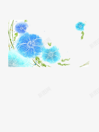 花朵花纹背景png免抠素材_88icon https://88icon.com 优雅 唯美 浅蓝