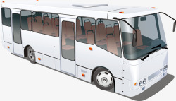 白色bus英国巴士白色风风格高清图片