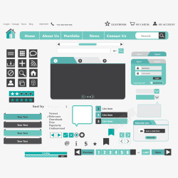 网页界面矢量图素材