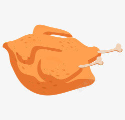 烤鸭插图卡通手绘彩色烤鸭插图矢量图高清图片