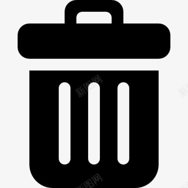 垃圾桶黑色象征图标图标