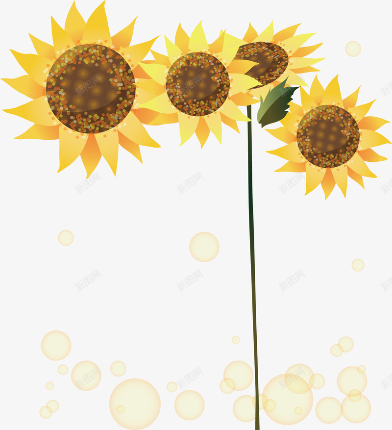 葵花韩式田园png免抠素材_88icon https://88icon.com 田园 矢量韩式田园 葵花 韩式田园 韩式田园元素