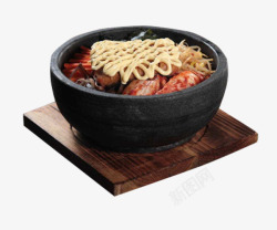 韩式泡菜烤肉拌饭素材
