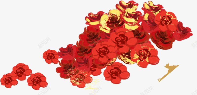 手绘红色水彩玫瑰花朵png免抠素材_88icon https://88icon.com 水彩 玫瑰 红色 花朵