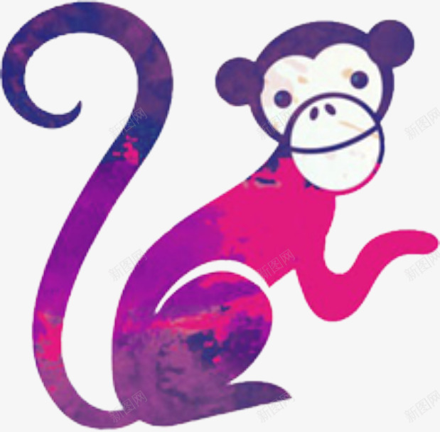 卡通手绘猴子png免抠素材_88icon https://88icon.com 卡通 手绘 猴子