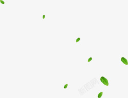 绿色卡通树叶风光节日素材