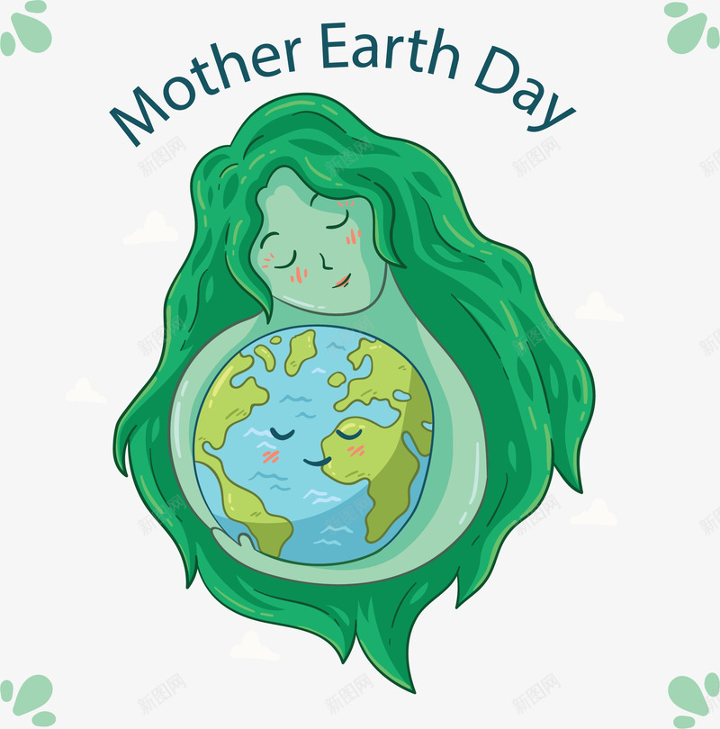 地球母亲矢量图ai免抠素材_88icon https://88icon.com 世界地球日 创意地球 地球 地球环保 母亲 绿色地球 矢量图