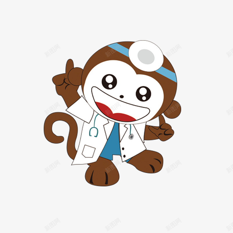 卡通医生动物猴子png免抠素材_88icon https://88icon.com 动物 医生 卡通 猴子