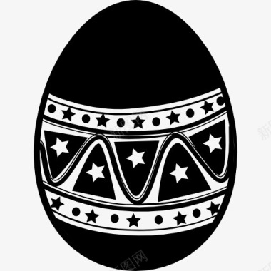 复活节彩蛋和手工制作的装饰标图标图标