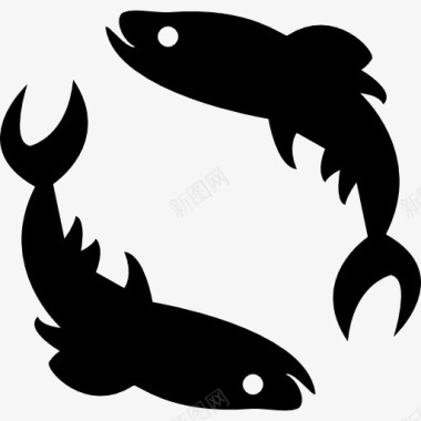 象征双鱼星座图标图标