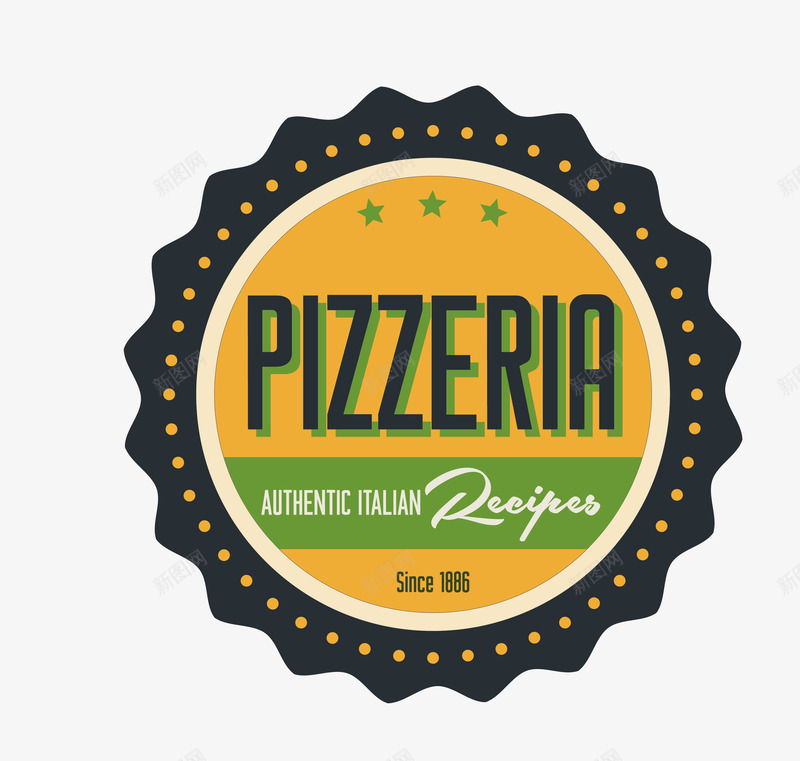 pizza标签png免抠素材_88icon https://88icon.com pizza标签 披萨标签 矢量标签